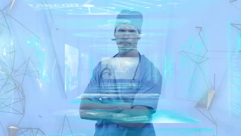 Futuristic Healthcare Technology Concept with Network Connections