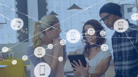 Team Collaboration with Digital Network Overlay in Office