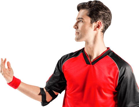 confident volleyball player in red on transparent background - Download Free Stock Videos Pikwizard.com