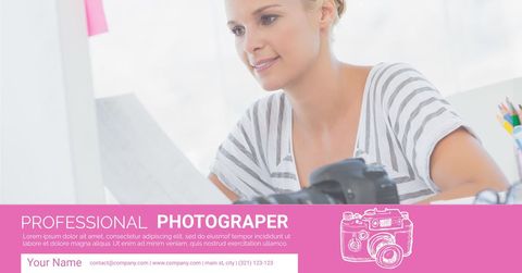 Professional Female Photographer Adjusting Camera for Creative Shoot - Download Free Stock Templates Pikwizard.com