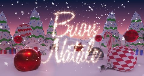Festive Spanish Christmas Message in a Snowy Wonderland