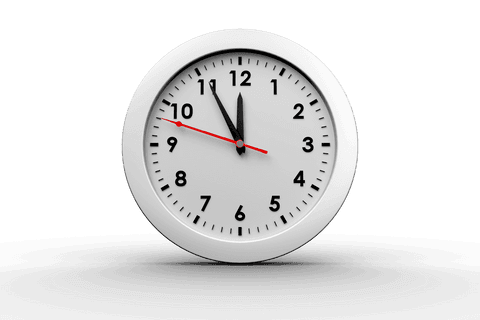 white wall clock with red hand transparent background - Download Free Stock Videos Pikwizard.com