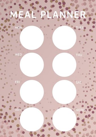 Weekly Meal Planner Template with Abstract Dot Background - Download Free Stock Templates Pikwizard.com
