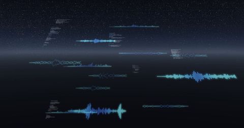 Digital Data Waveforms Floating in Cosmic Space - Download Free Stock Images Pikwizard.com