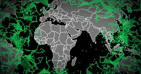 Global Digital Networking Over World Map - Download Free Stock Images Pikwizard.com