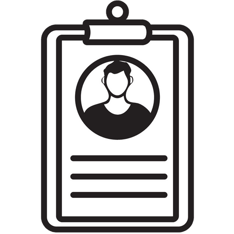 black and white id card icon on transparent background - Download Free Stock Videos Pikwizard.com