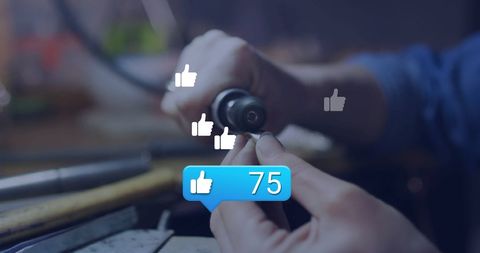 Social Engagement in Jewelry Crafting Conceptual Photo