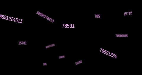 Abstract Pink Numbers Floating on Black Background - Download Free Stock Images Pikwizard.com