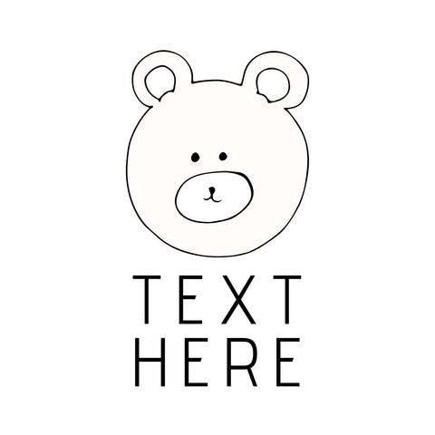 Cute Bear Illustration Taunting Playfulness with Adjustable Text - Download Free Stock Templates Pikwizard.com