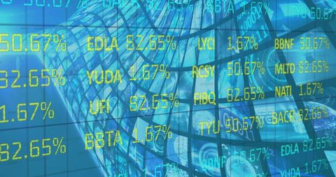 Dynamic Display of Stock Market Data and Digital Interfaces - Download Free Stock Images Pikwizard.com