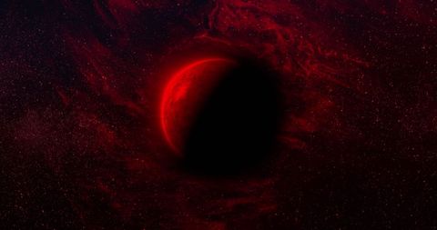 Red Planet in Mysterious Dark Space Galaxy - Download Free Stock Images Pikwizard.com