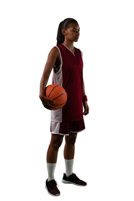 Transparent PNG Biracial Female Basketball Player Holding Ball - Download Free Stock Videos Pikwizard.com