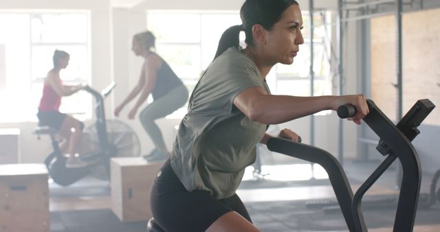 Women Exercising in Gym With Fitness Equipment - Download Free Stock Images Pikwizard.com