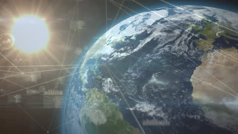 Global Connectivity and Data Network Conceptual Illustration