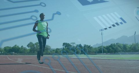 Technology in Athletics: Disabled Runner Training with Blade Prosthetic - Download Free Stock Images Pikwizard.com