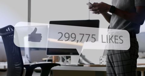 Business Professional Checking Social Media Engagement