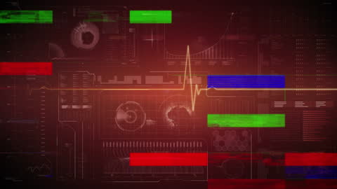 Digital Dashboard Display with Data Processing and Heart Rate Graphics