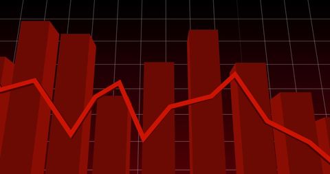 Dynamic Red Chart Displaying Global Financial Trends - Download Free Stock Images Pikwizard.com