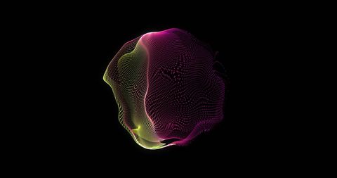 Colorful Abstract Sphere in Motion on Black Background - Download Free Stock Images Pikwizard.com