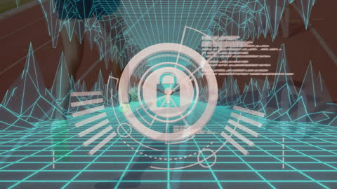 Digital Security Overlay on Athlete in Motion
