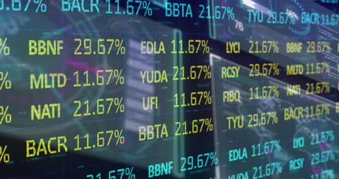 Dynamic Digital Financial Data Animation with Stock Market Trends