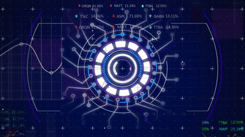 Digital Data Interface with Futuristic Holographic Display