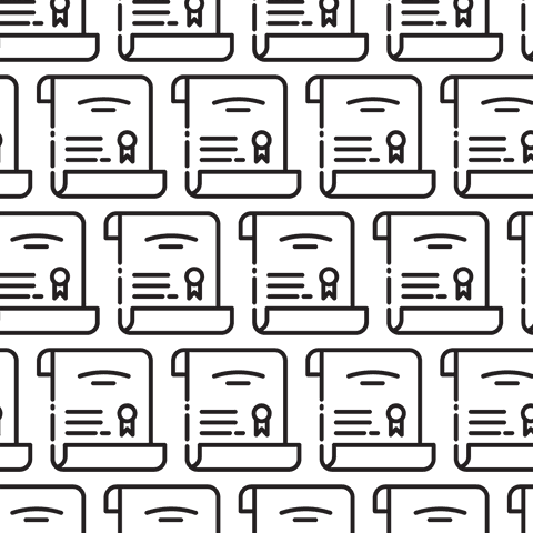 certificate icons seamless pattern on transparent background - Download Free Stock Videos Pikwizard.com