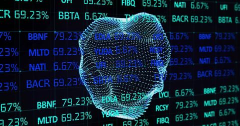 Digital Financial Trend Projection and Global Connections Concept - Download Free Stock Images Pikwizard.com