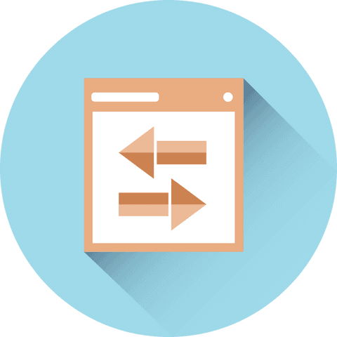 Flat Transparent Icon with Left Right Arrows Symbolizing Data Transfer - Download Free Stock Videos Pikwizard.com