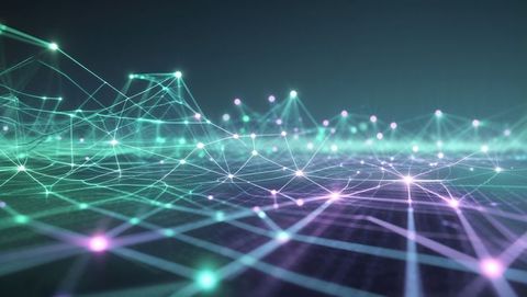 abstract digital network with glowing nodes and connections - Download Free Stock Images Pikwizard.com