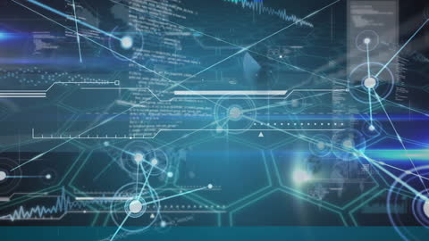 Global Digital Network Animation with Data Processing Elements