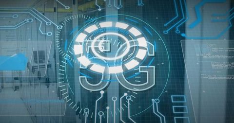 Interactive digital interface of 5g data processing in workplace