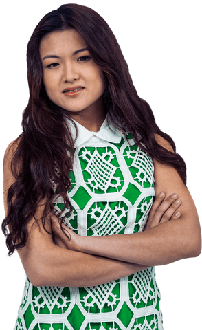 Transparent platform for confident biracial businesswoman