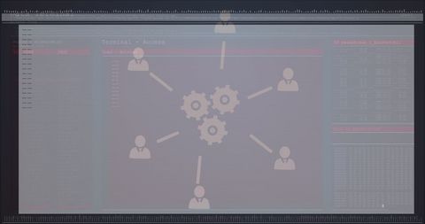 Digital Collaboration Interface Over Data Processing Screens - Download Free Stock Images Pikwizard.com