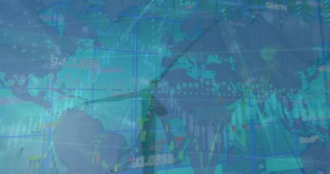 Global economy concepts with digital maps and financial charts