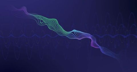 Vibrant Waveforms on Digital Technological Background - Download Free Stock Images Pikwizard.com
