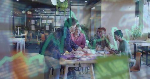 Diverse Team Collaborating in Modern Office for Business Solutions