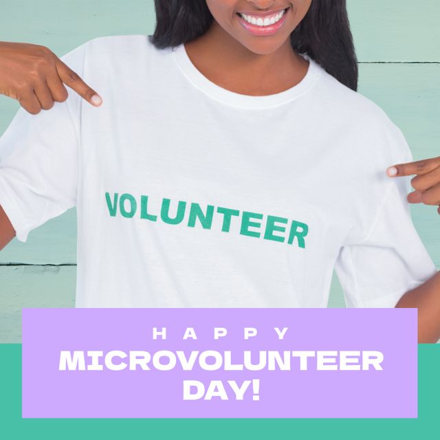 Celebrating Microvolunteer Day with Enthusiastic Support - Download Free Stock Templates Pikwizard.com