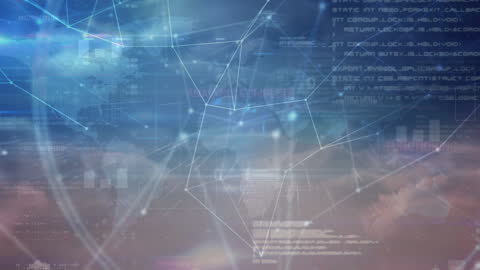 Global Data Network and Technology Interface Graphics