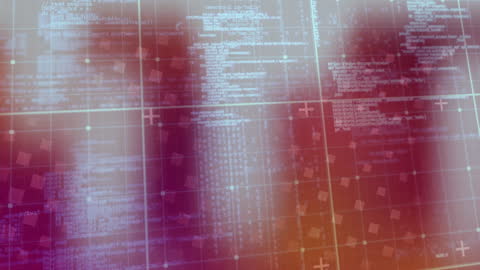 Abstract Digital Interface with Neon Data Streams