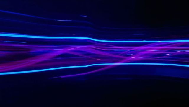 Neon flow lines: horizontal cyan and magenta light trails creating futuristic energy
