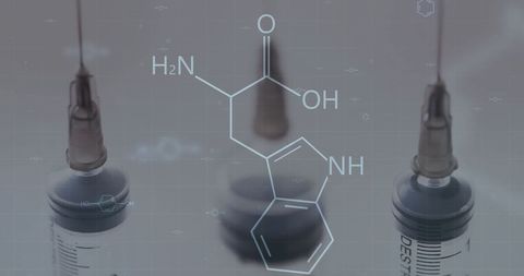 Scientific Chemistry Concept with Molecular Structure Overlay