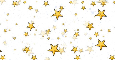 Falling Gold Stars Over White Background Illustration - Download Free Stock Images Pikwizard.com