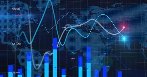 Financial Data Analysis with Global Digital Interface - Download Free Stock Images Pikwizard.com