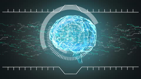 Futuristic Artificial Intelligence Brain Technology Animation