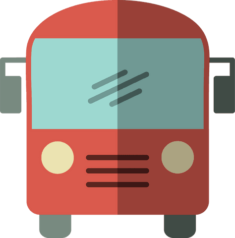 red bus icon in transparent vector style - Download Free Stock Videos Pikwizard.com