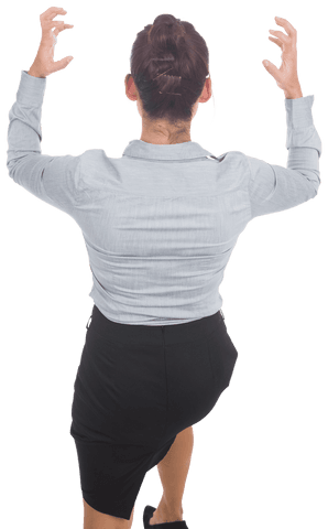 Furious Businesswoman in Professional Attire, Back View on Transparent Background - Download Free Stock Videos Pikwizard.com