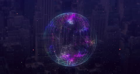 Digital Globe with Global Network Connectivity Concept