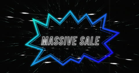 Massive Sale Sign with Dynamic Electric Design