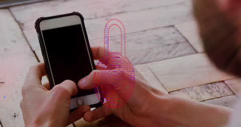 Smartphone Security with Biometric Interface and Digital Padlock Overlay